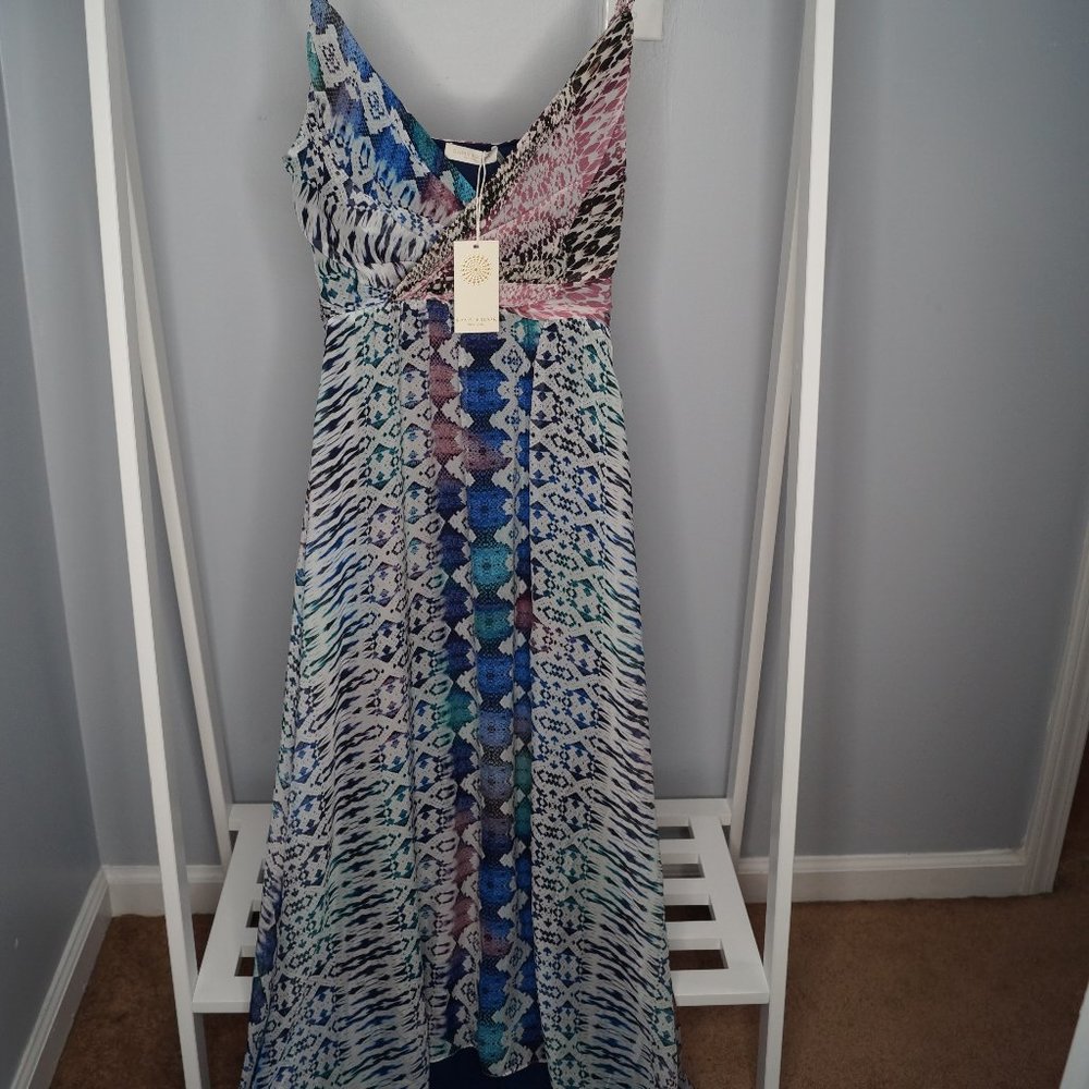 Ramy Brook Fatima Maxi Dress Sz 2 High Low